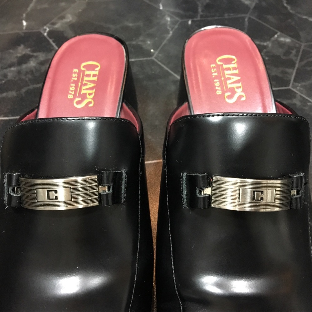 ❤️RL Chaps Est 1978 Bernedette leather Mule slides